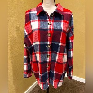 Super Soft, Plaid Button-Up Flannel Shirt with Unique Buttons